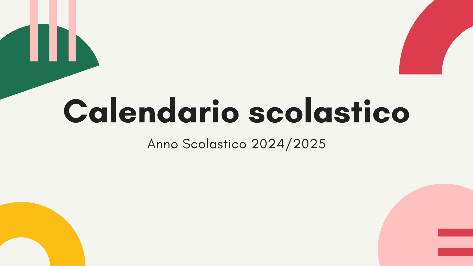 Calendario scolastico 20242025 Istituto Comprensivo Statale
