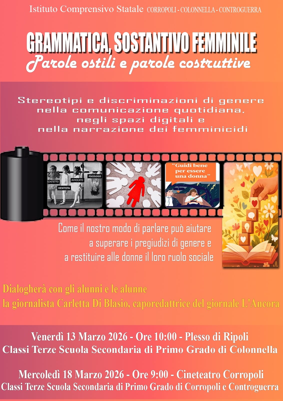 GRAMMATICA, SOSTANTIVO FEMMINILE – Parole ostili e parole costruttive