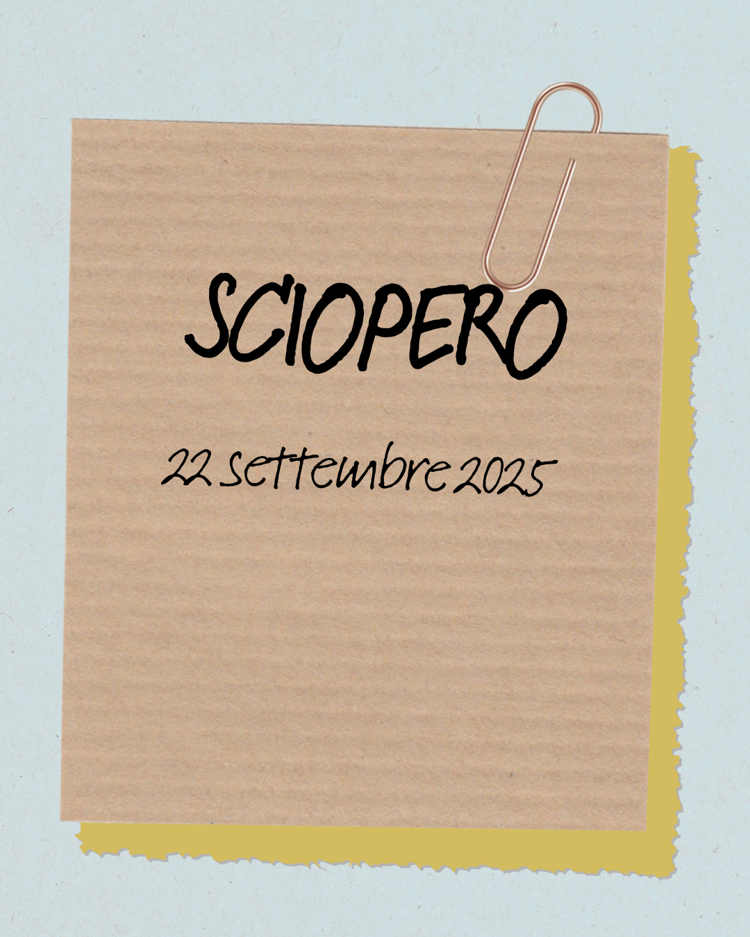 Comunicazione sciopero del 22 settembre 2025