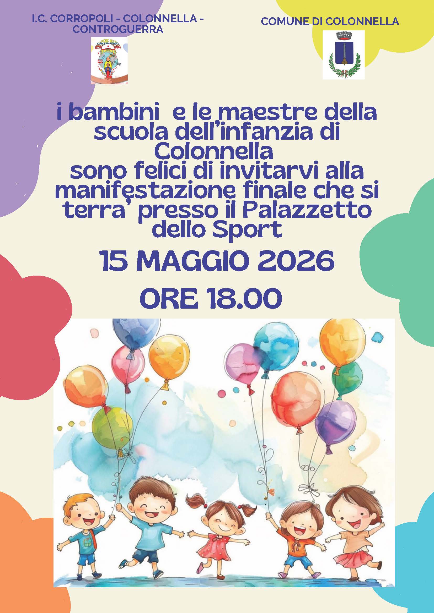 Manifestazione finale Scuola dell’infanzia di Colonnella